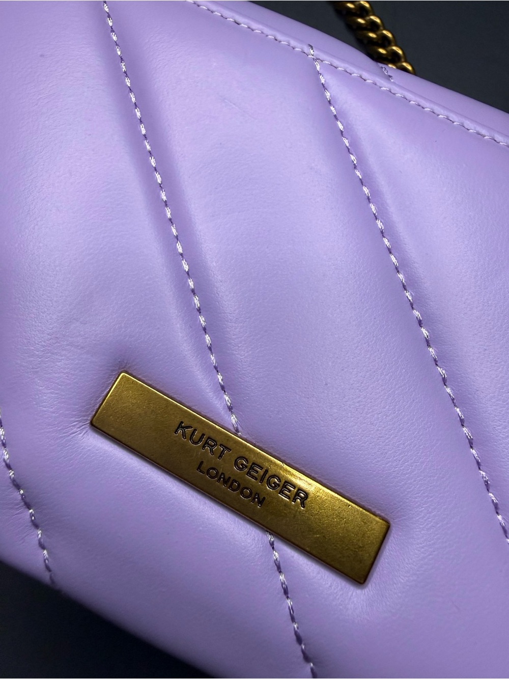 NWT Kurt Geiger London Lilac Quilted Eagle Head Crossbody/Wallet - Picture 5 of 13